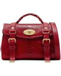 Mulberry - Mini Alexa Snake-Print Leather Tote Bag - Lyst
