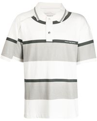 Feng Chen Wang - Striped Cotton Polo Shirt - Lyst