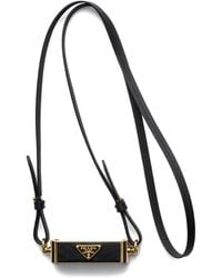 Prada - Triangle-Logo Leather Smartphone Case - Lyst