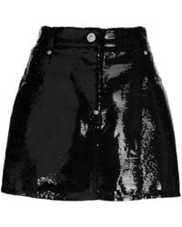 Pushbutton - Mini-Rok Met Gelakte Afwerking - Lyst