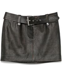 McQueen - Leren Mini-Rok - Lyst
