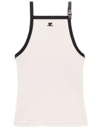 Courreges - Top Sin Mangas Con Detalle De Hebilla - Lyst