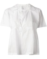 Comme des Garçons - Lace-up Detail Flared Shirt - Lyst