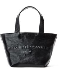 Alexander Wang - Mini Punch Logo-embossed Leather Tote Bag - Lyst