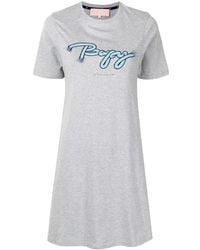 BAPY BY *A BATHING APE® - T-Shirtkleid Mit Logo-Stickerei - Lyst