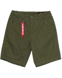 Alpha Industries - P41 Hbt Logo-Print Bermuda Shorts - Lyst