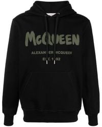 Alexander McQueen - Kapuzensweatshirt mit mcqueen-graffiti-motiv - Lyst