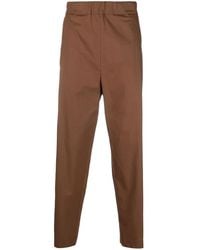 Laneus - Stretch-Cotton Tapered Trousers - Lyst