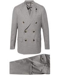 Lardini - Double-Breasted Wool Suit - Lyst