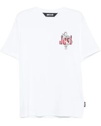 Just Cavalli - Snake-Print Logo-Print T-Shirt - Lyst