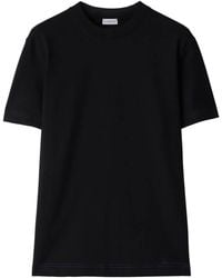 Burberry - Logo-Embroidered Organic Cotton T-Shirt - Lyst