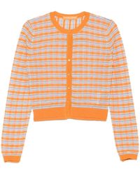 Ermanno Scervino - Check-Pattern Cropped Cardigan - Lyst