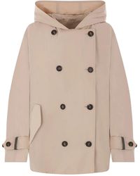 Brunello Cucinelli - Polyester Full-Length Jacket Clothing - Lyst