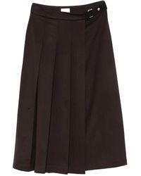 P.A.R.O.S.H. - Pleated Wrap Midi Skirt - Lyst