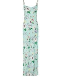 Rabanne - Floral-Print Chain-Detail Maxi Dress - Lyst