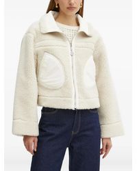 Guess - Chaqueta borg de piel artificial con paneles - Lyst