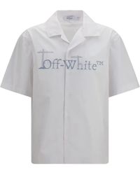 Off-White c/o Virgil Abloh - City Nature Graphic-Print Bowling Shirt - Lyst