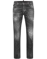 Philipp Plein - Gerafelde Jeans Met Verfspatten - Lyst