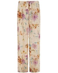 Herno - Floral-Print Trousers - Lyst