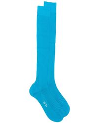N°21 - Ribbed-Knit Logo-Print Socks - Lyst