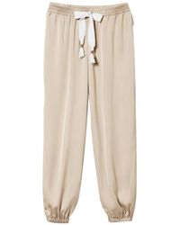 Twinset - Satin-Finish Drawstring Track Pants - Lyst
