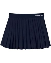 Sporty & Rich - Logo-print Pleated Skirt - Lyst