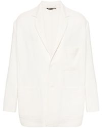 Giorgio Armani - Single-breasted Canneté Jacket Clothing - Lyst
