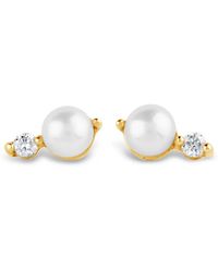 Dinny Hall - 9Kt Recycled Shuga Pearl And Diamond Earrings - Lyst