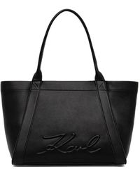KARL LAGERFELD - Embossed-Logo Tote Bag - Lyst