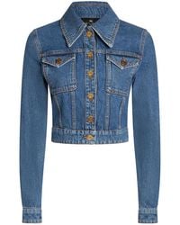Etro - Pegaso Denim Jacket With Embroidery - Lyst