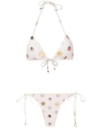Amir Slama - Graphic-Print Halterneck Two-Piece Bikini - Lyst
