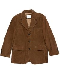 DUNST - Suede Button-Fastening Leather Jacket - Lyst
