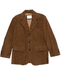 DUNST - Suede Button-Fastening Leather Jacket - Lyst