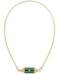 Marie Lichtenberg - Baby Locket Diamond And Malachite Necklace - Lyst