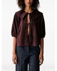 Marc O' Polo - Sailor-Collar Front-Tie Blouse - Lyst