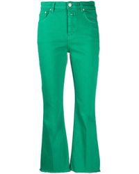 Closed - Ausgefranste Cropped-Jeans - Lyst