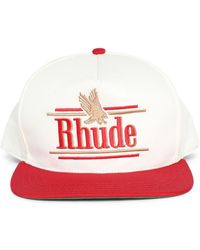 Rhude - Rossa Baseballkappe mit Logo-Stickerei - Lyst
