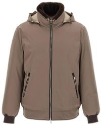 Brunello Cucinelli - Gewatteerd Gevoerd Jack Met Afneembare Capuchon - Lyst