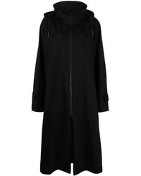 Yohji Yamamoto - Hooded long cotton coat - Lyst