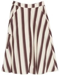Diega - Striped Patch-Pocket Skirt - Lyst