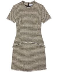 Proenza Schouler - Frayed-hem Tweed Mini Dress - Lyst