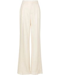 Tagliatore - Pleat-Detail Linen Trousers - Lyst