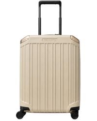 Piquadro - Valise À Fini Rainuré Et Plaque Logo - Lyst