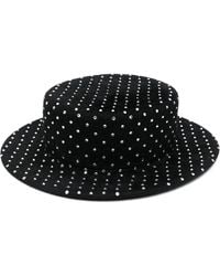 Ruslan Baginskiy - Canotier Crystal-Embellished Fedora Hat - Lyst