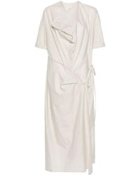 Lemaire - Short-sleeve Wrap Midi Dress - Lyst