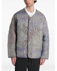 Peacemaker Oamc - Casual Gewatteerd Button-Down Jack Met V-Hals - Lyst