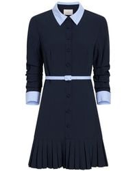 Cinq À Sept - Lucilla Striped Pleated Mini Dress - Lyst
