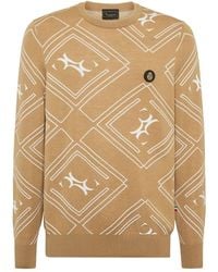 Billionaire - Geometric-Pattern Wool Pullover - Lyst