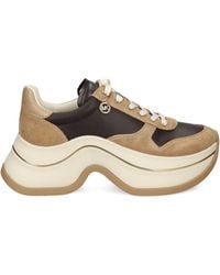 MICHAEL Michael Kors - Leren Suède Sneakers Met Plateauzool - Lyst