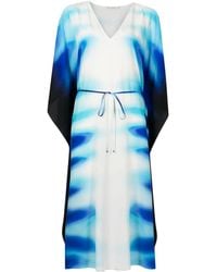 Lenny Niemeyer - Graphic-Print Silk Beach Dress - Lyst
